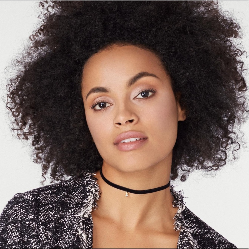 NEW Baublebar Clara Velvet Black Choker Necklace